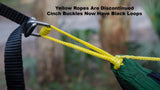 Accesories - Cinch Buckle Hammock Suspension System Now W/ Black Rope Loops