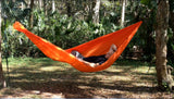 Burnt Orange GO! Hammock 2.0 - a net-less camping hammock