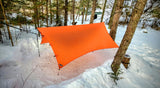 Burnt Orange Apex Camping Shelter for hammock camping 