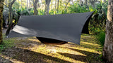 Black Apex Camping Shelter 2.0 hammock camping tarp by Go Outfitters